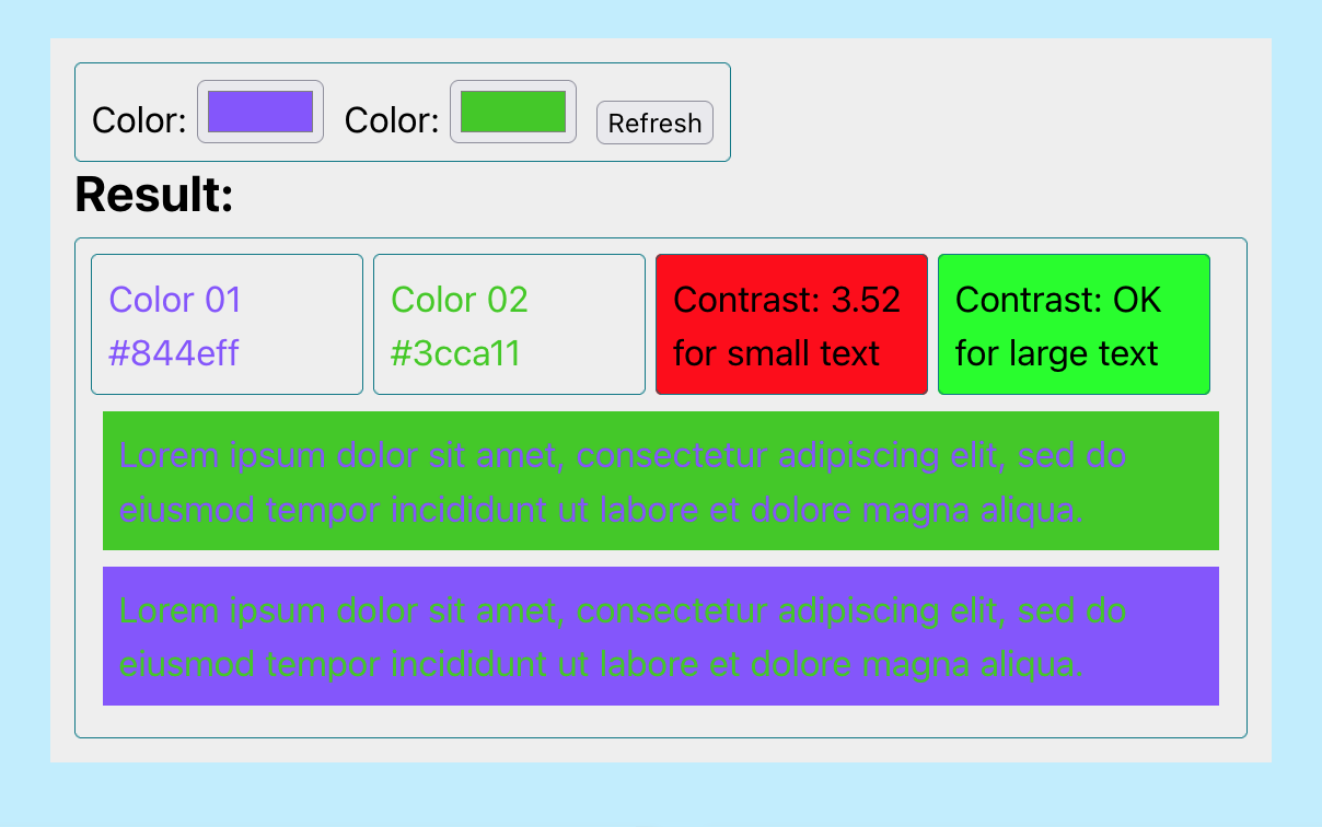 Color Contrast Tool